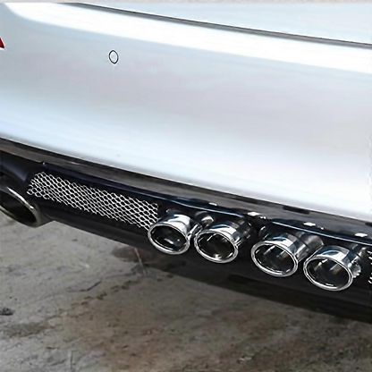 Dual Vent Style Car Grid – Sporty Simulated Exhaust Decoration