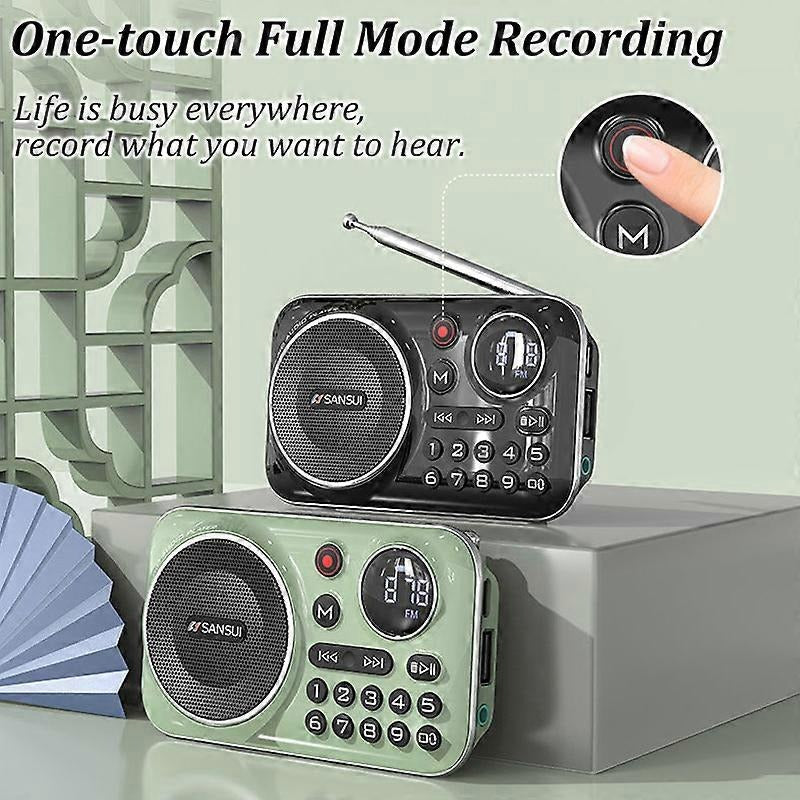 F21 Mini Wireless Speaker with FM Radio – Simple, Portable & Elderly-Friendly