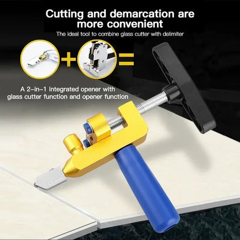 2-in-1 Glass & Tile Cutter Tool Set — Precision Cutting Made Easy