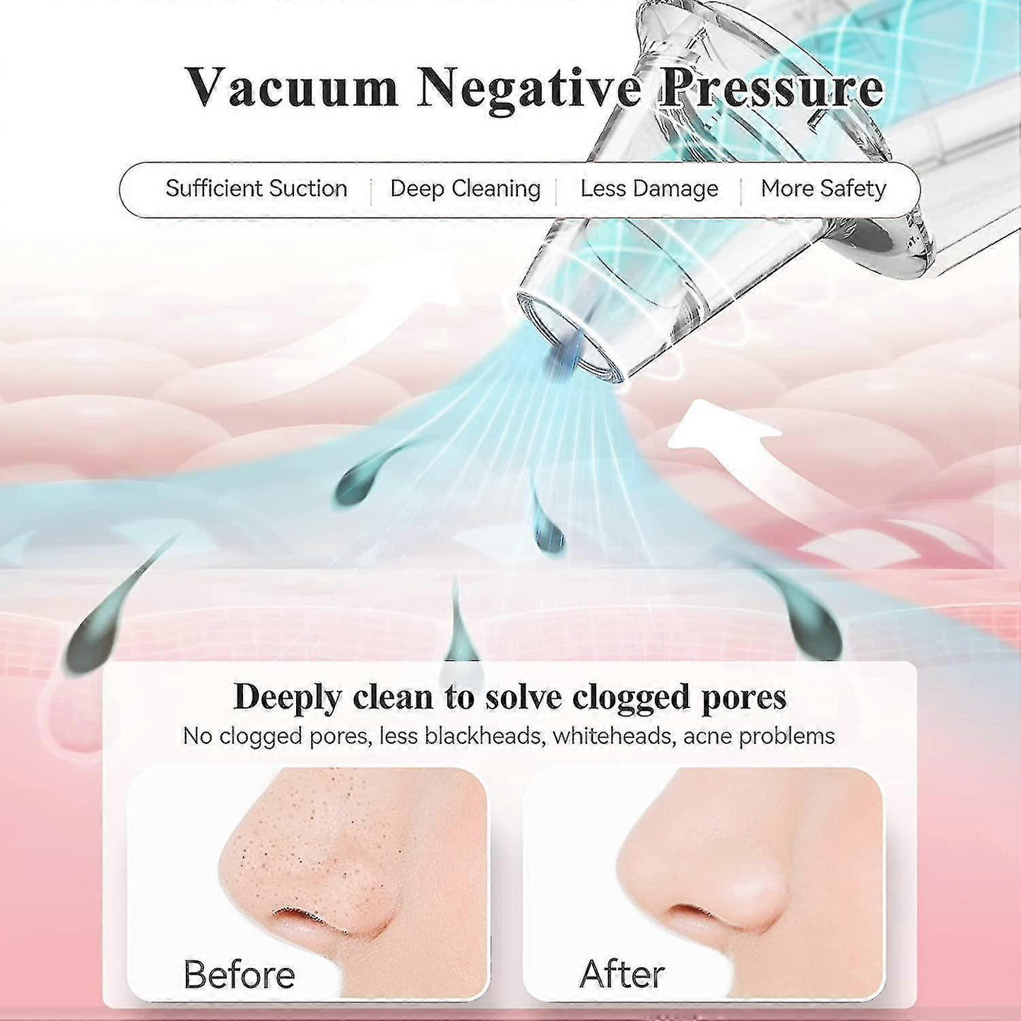 Blackhead Remover Pore Vacuum – USB Facial Pore Cleaning & Suction Device