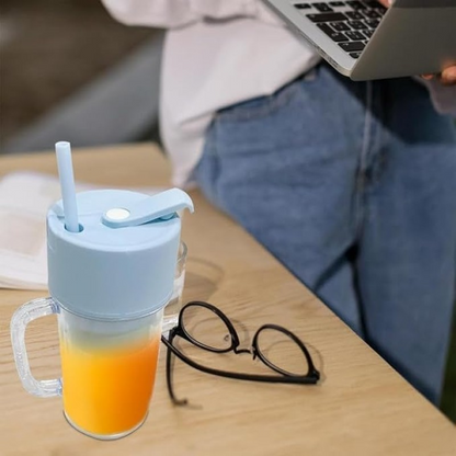 Electric Portable Smoothie Juicer Cup with Straw – Rechargeable Blender