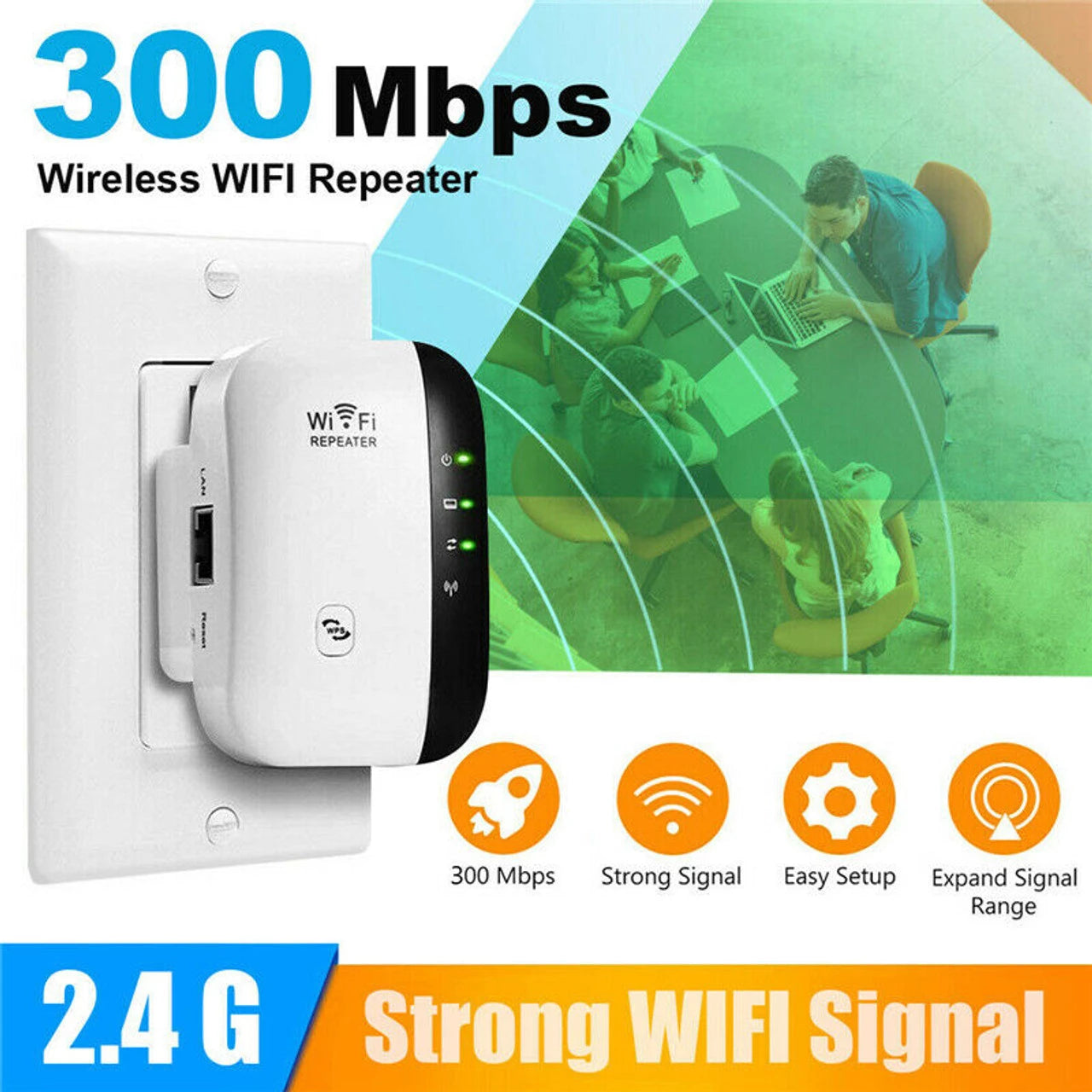 Wireless WiFi Repeater Extender – Long Range Signal Amplifier
