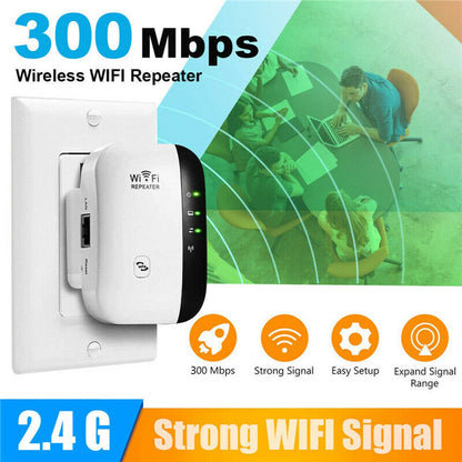 Wireless WiFi Repeater Extender – Long Range Signal Amplifier
