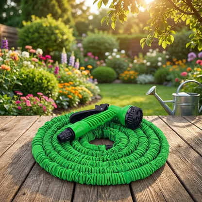 Expandable Garden Hose – Flexible Spray Gun Watering System