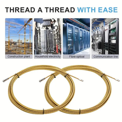 Spring Steel 15M Electrical Wire Fishing Tool – 4mm Cable Puller