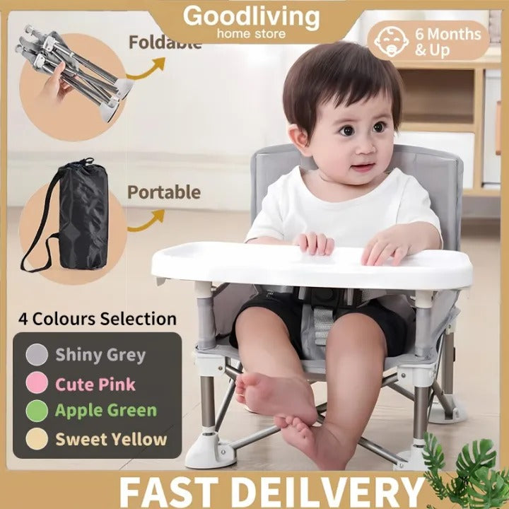 Foldable Baby Portable Dining Chair – Safe, Comfortable & Travel-Friendly Feeding Seat