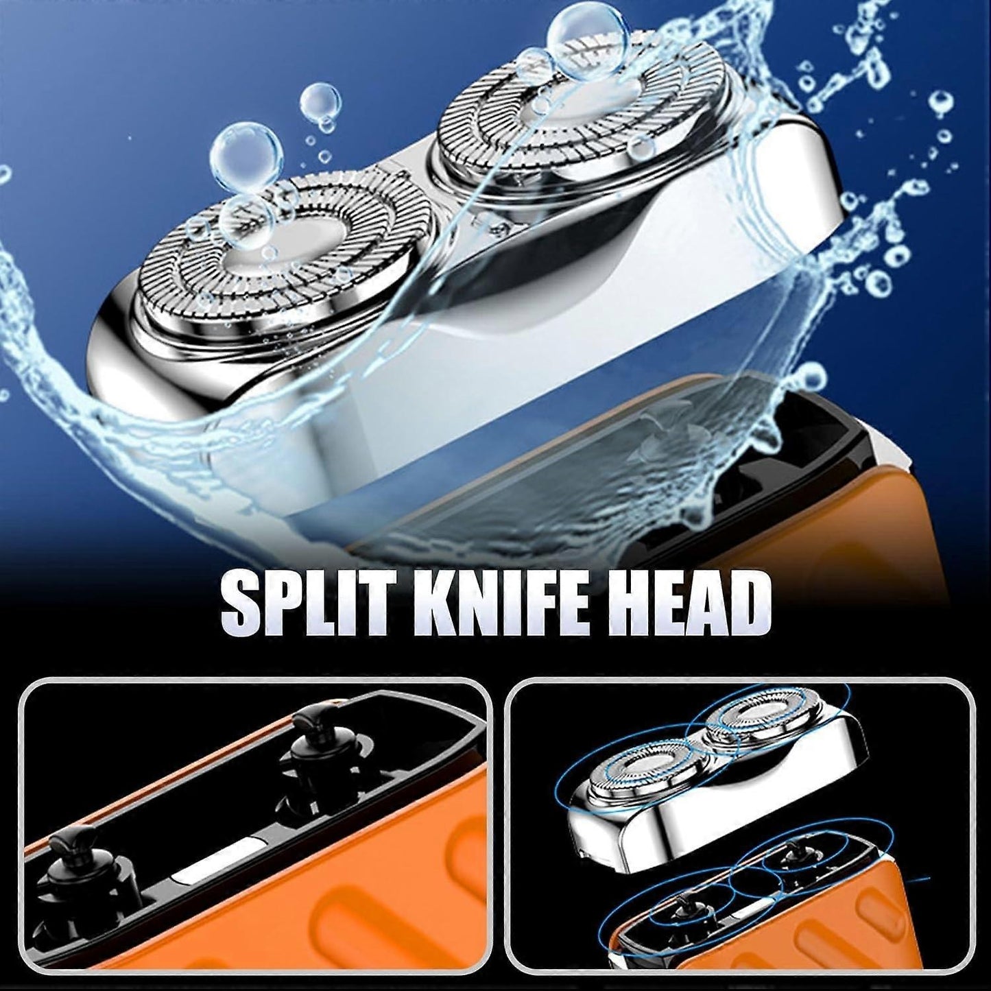 Portable Rotary Dual Ring Electric Shaver – Smooth & Convenient Grooming