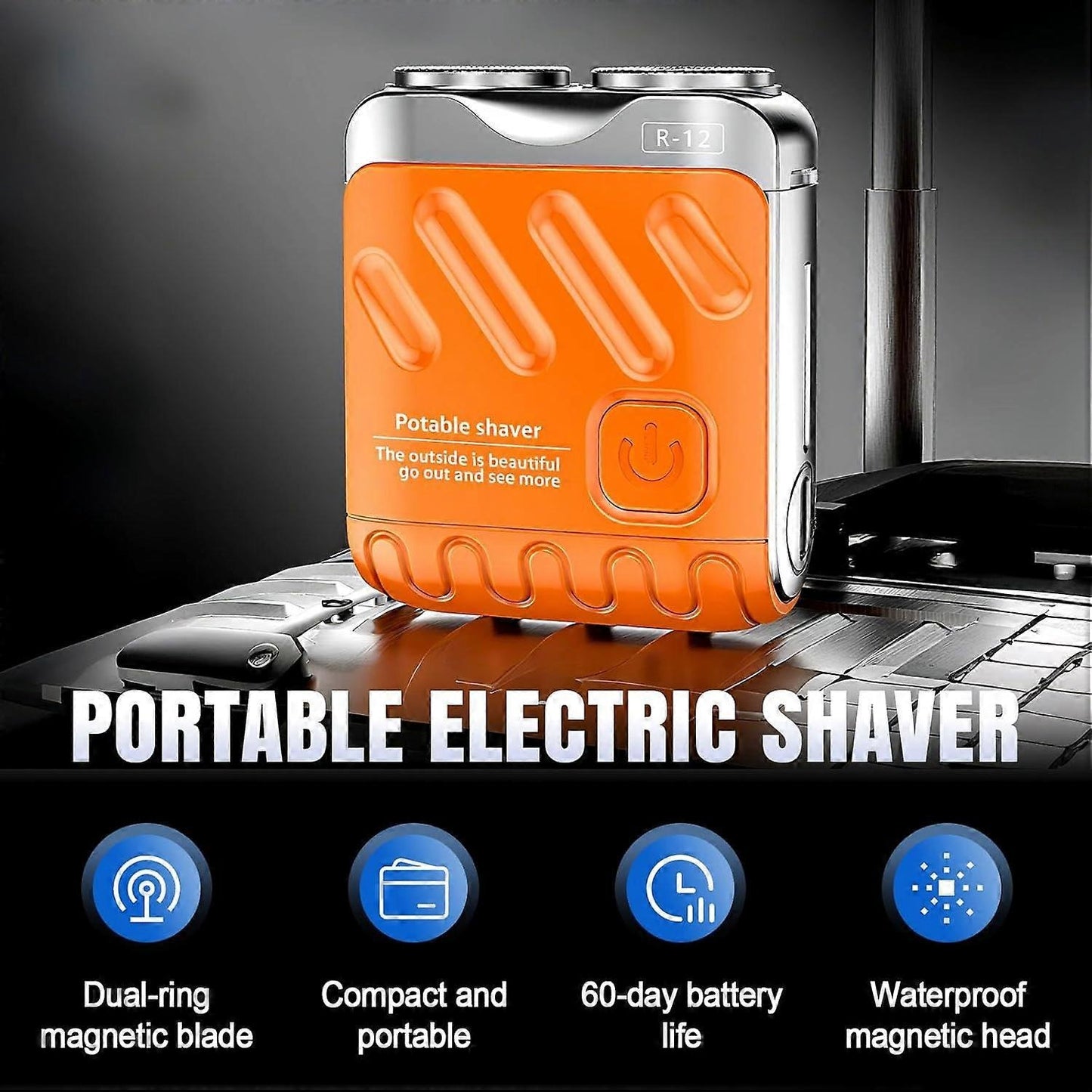 Portable Rotary Dual Ring Electric Shaver – Smooth & Convenient Grooming