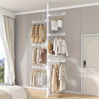 Extendable Clothes Rack Adjustable Freestanding Garment Rack