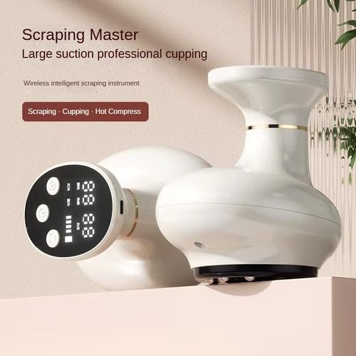 3 in 1 Electric Gua Sha & Cupping Massager – Heat, Suction & Relaxation Therapy