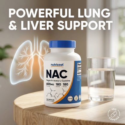 High-Potency NAC Veg Capsules with Glutathione Precursor