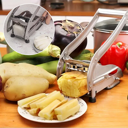 Stainless Steel French Fry Cutter – Manual Potato & Vegetable Slicer