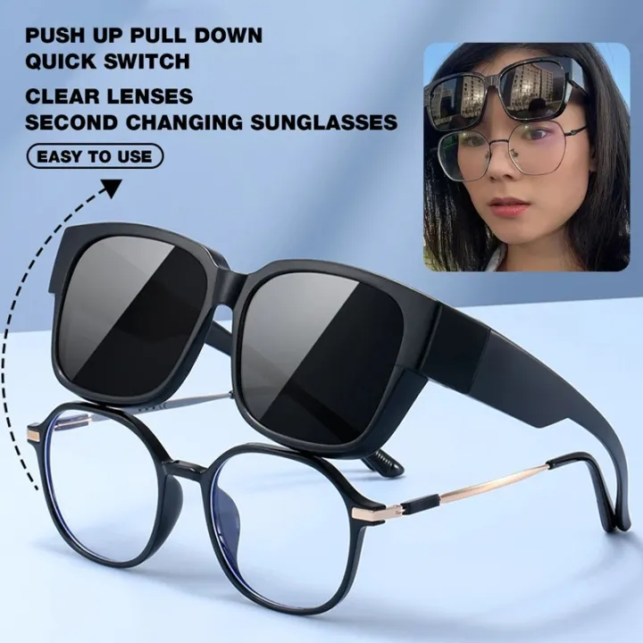 Vintage Fashion Prescription Sunglasses – 2 in 1 Driving Eyewear