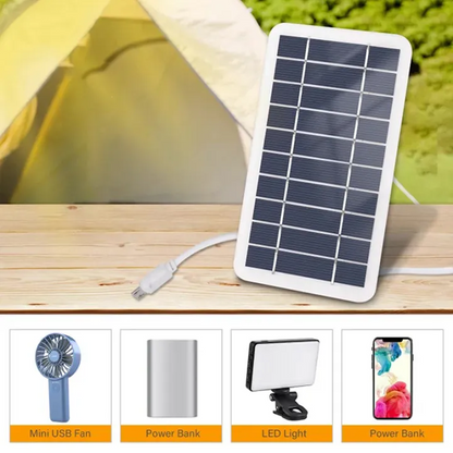 Portable Solar Charger – USB Input Outdoor Power Bank