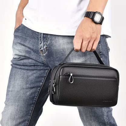 Elegant Men’s Handbag in Genuine Leather – Timeless Style & Daily Function