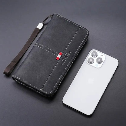 Large Capacity Zippered Mobile Phone Bag & Wallet – Compact, Secure & Stylish