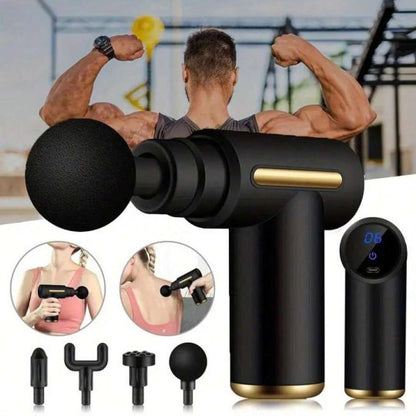Cordless Muscle Massage Gun, Strong Vibration Relaxation For Body Neck Arm Foot Butt