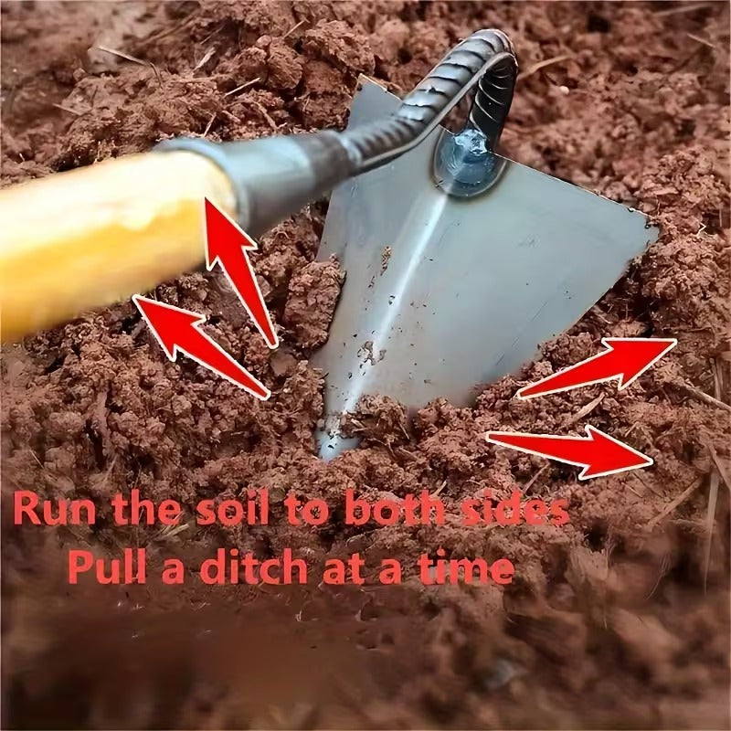 Jingsida Carbon Steel Triangular Hoe Soil Digging Tool
