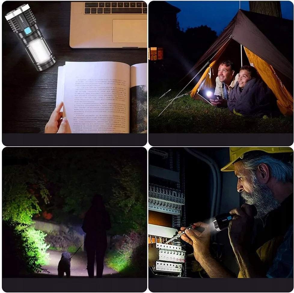 4-Core Super Bright Rechargeable Flashlight