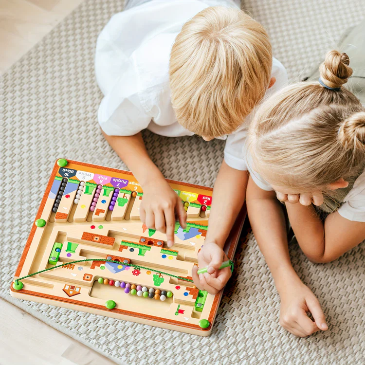 Montessori Magnetic Color & Number Maze – Educational Learning Toy for Kids