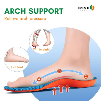 Sports Insoles for Men & Women – Shock Absorption, Breathable & Deodorising Comfort