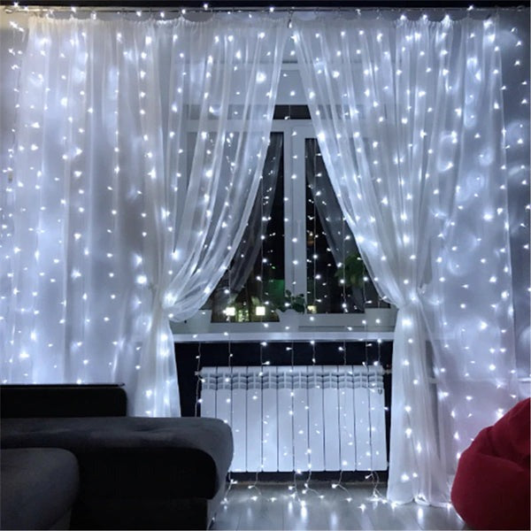 New Year’s LED Curtain Lights – Festive Glow for Home & Parties