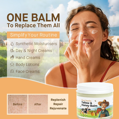 Tallow & Honey Balm – Deep Nourishing Skin Moisturizer