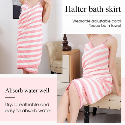 Coral Fleece Women's Bath Towel Wrap Quick-Drying
