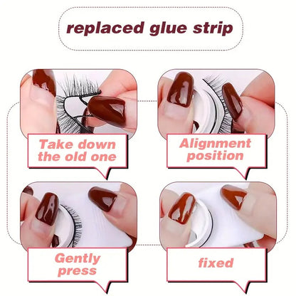 Reusable Adhesive Eyelashes – Instant Glam, Zero Glue