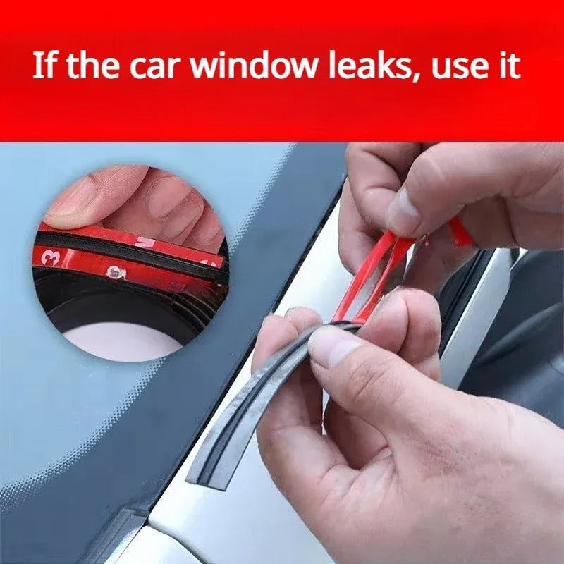 Black T-Type Car Seal Strip – Soundproof & Waterproof Rubber Trim for Doors