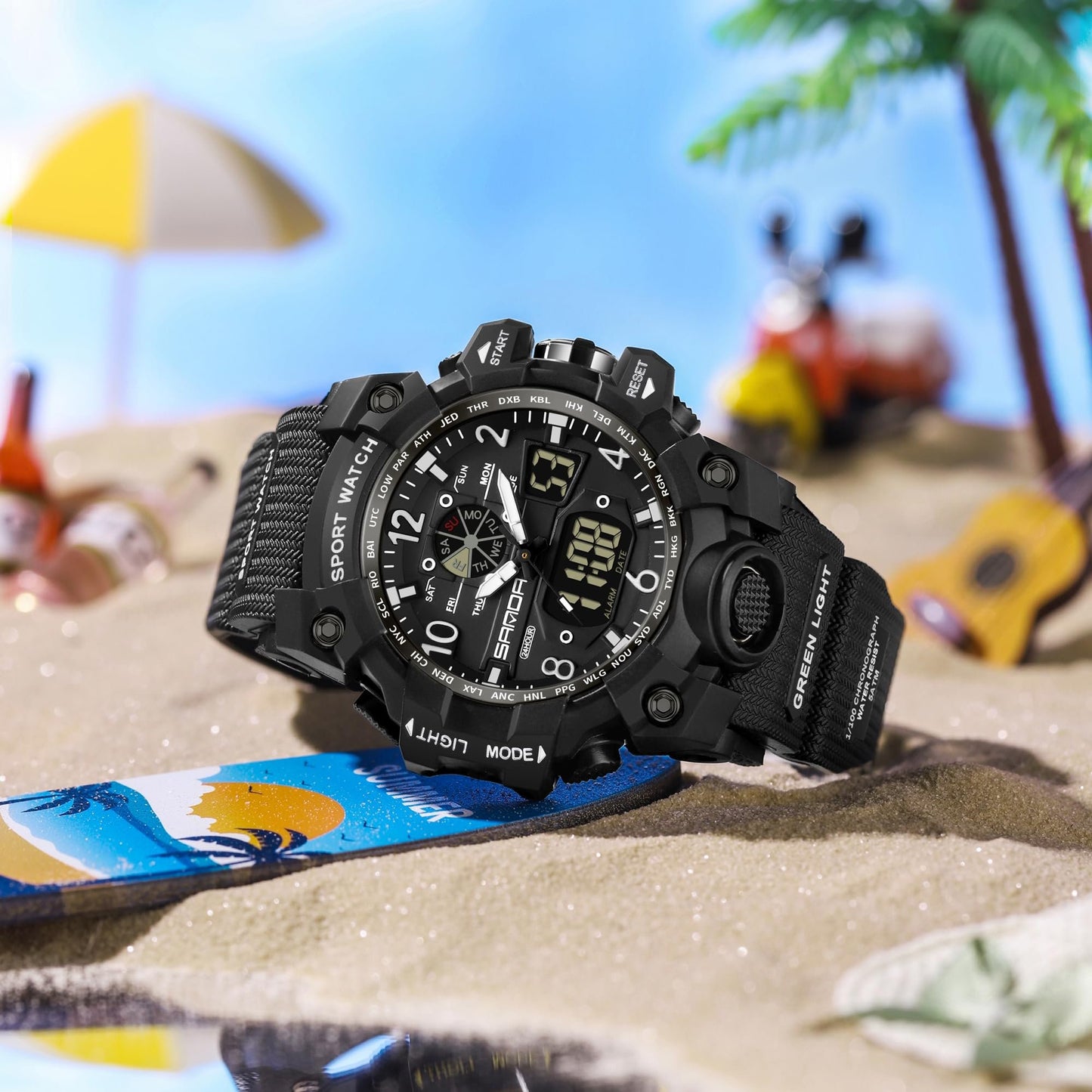 Luxury Men’s Dual Display Sports Watch