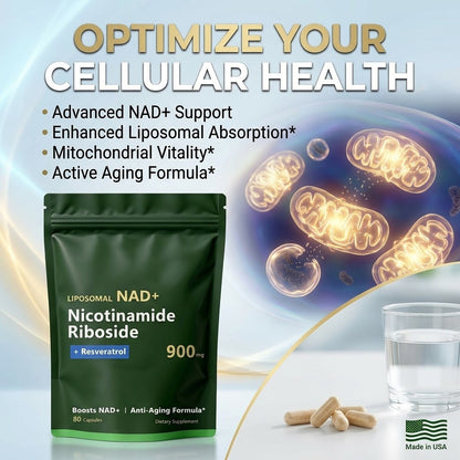 Liposomal NAD+ Support Capsules with Nicotinamide Riboside