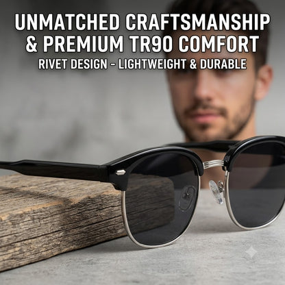 Vintage Half Frame – Square Sunglasses