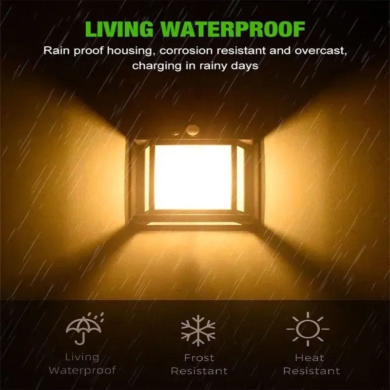 Energy-Saving Motion Sensor Solar Light – Waterproof Outdoor LED Wall Mount