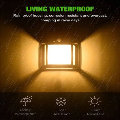 Energy-Saving Motion Sensor Solar Light – Waterproof Outdoor LED Wall Mount