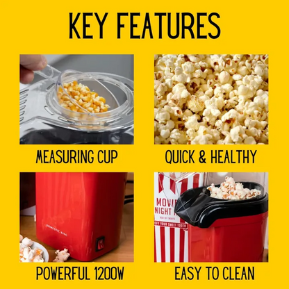 Pop Corn Machine Electric Automatic Hot Air Mini Popcorn Maker