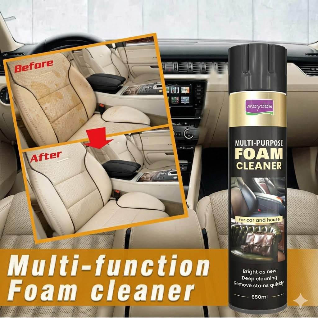 Multi-Purpose Car Interior Foam Cleaner – All-Purpose Cleaning Spray