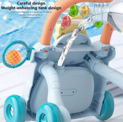 Musical & Light Lion Baby Walker Toy with Water Tank – Interactive Push Cart for Toddlers