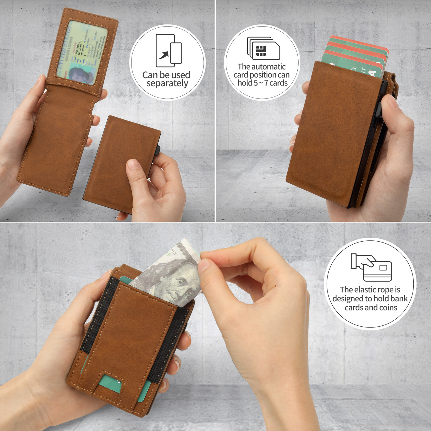 Men’s Smart Wallet – Aluminum Carbon Fiber Pop-Up Card Holder