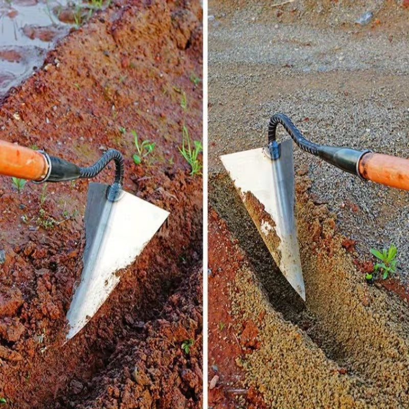 Jingsida Carbon Steel Triangular Hoe Soil Digging Tool