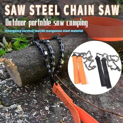 Pocket Chain Hand Saw with Carry Pouch