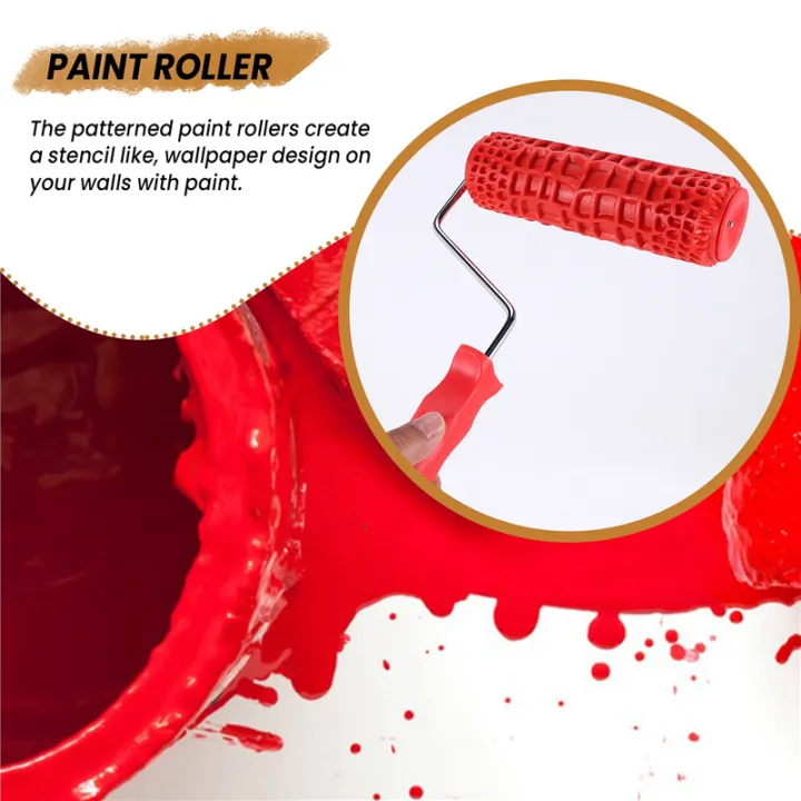 Embossed Paint Roller – 3D Wall Design Pattern Tool