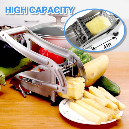 Stainless Steel French Fry Cutter – Manual Potato & Vegetable Slicer