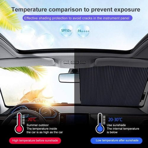 Retractable Car Window Sunshades – UV Blocking Protection for Front & Rear Windows