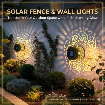 Solar Fence & Wall Lights – Waterproof Outdoor Glow for Every Space