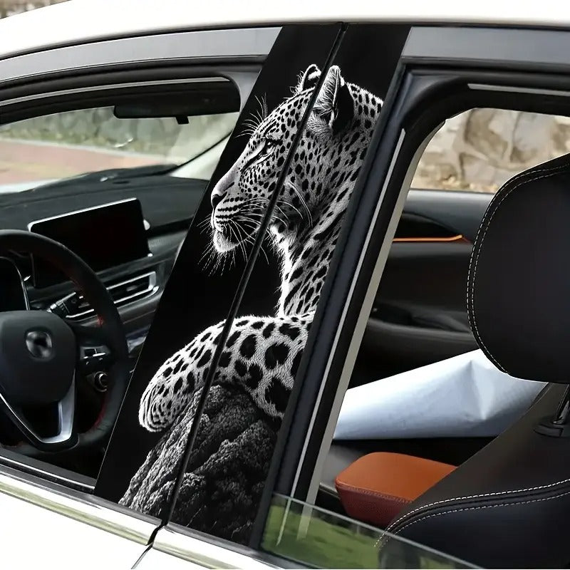 2 Pcs Tiger B-Pillar Stickers – Fun & Stylish Car Decoration