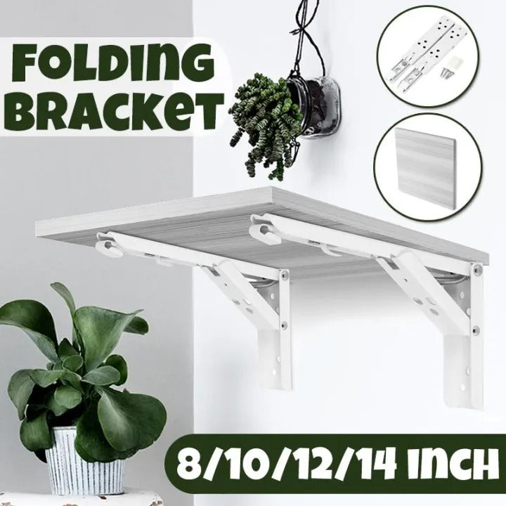 Smart Folding Shelf Bracket — Strong Wall Support