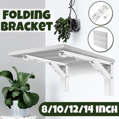 Smart Folding Shelf Bracket — Strong Wall Support