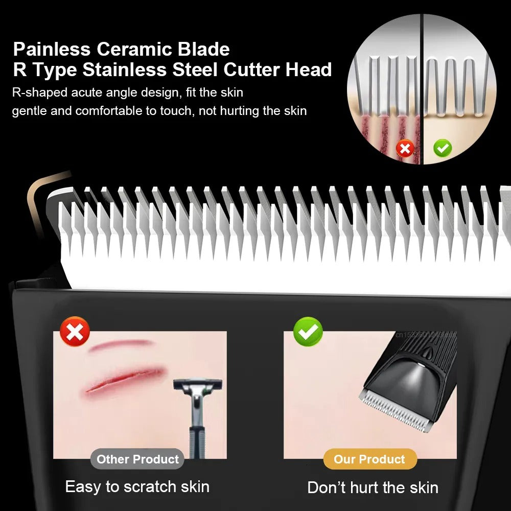 Professional Cordless Men’s Body Trimmer – IPX7 Waterproof & Precision Grooming