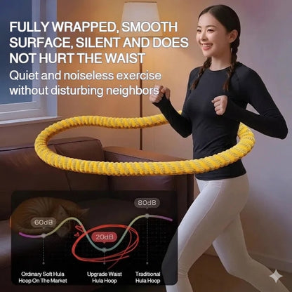 Portable Waist Slimming Fitness Hoop – Foldable Silent Fat Burning Trainer